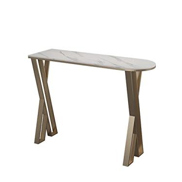 Imagem de Mesa de bar varanda contra a parede pequena mesa de bar cozinha mesa de jantar de pé alto bar mesa de bar doméstico mesa casa (tamanho: 140 * 40 * 105 cm)