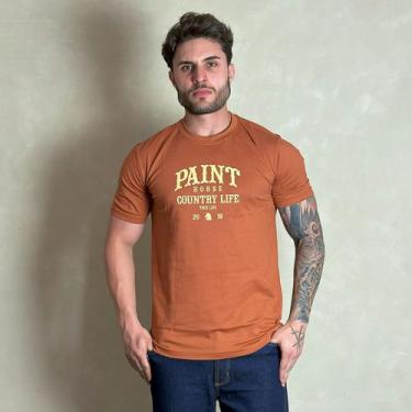 Imagem de Camiseta Masculina Country Marrom Original Agro Paint Horse, G