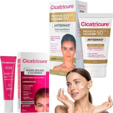 Imagem de Kit Cicatricure Protetor Solar Antissinais Creme Antirrugas