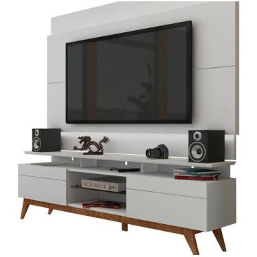 Imagem de Rack com Painel Para TV 55 Polegadas Branco Classic +2G 1.8 com LED - 