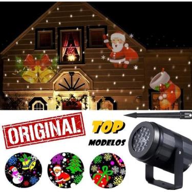 Imagem de Projetor Efeitos Natal Natalino Luz Led Laser Espeto Casa Jardim Exter