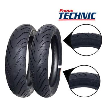 Imagem de Par Pneu S/c Sport R 110/70-16 + 130/70-16 Dafra Kansas 150 - Technic