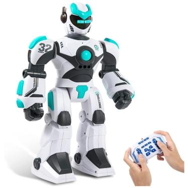 Imagem de Robô Programável Inteligente HPROMOT com Controle Remoto e Detecção de Gestos para Crianças Acima de 3 Anos, Branco e Azul