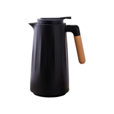 Imagem de Garrafa Térmica Cabo De Madeira Luxo 1L Café Chá(1,PRETO)