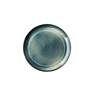 Imagem de Prato de serviço, pratos de jantar de cerâmica, pratos de servir e tigelas vitrificadas brilhantes, prato de restaurante doméstico para bife, macarrão, salada, pratos para micro-ondas (cor: 26 cm)