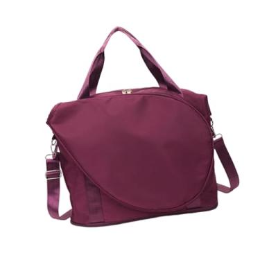 Imagem de Zxpjkyu Bolsa Grande para Raquete de Badminton, Bolsa de Tênis com Alça de Ombro Ajustável, Compartimento para Sapatos, Material de Poliéster, Separação úmida, Vermelho