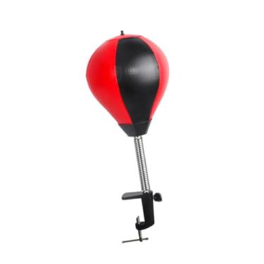 Imagem de Aymzbd Saco de Pancadas de Mesa para Treino com Braçadeira para Homens, Amigos, Serviço Pesado para Adultos, Equipamento de Treinamento, Saco de Velocidade, Vermelho Preto