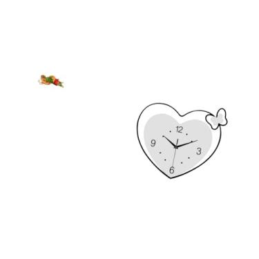 Imagem de Fenteer Relógio de Parede com Escultura em Resina Joseph, Coração, Arte Decorativa Criativa para Mesa, Prateleira, Escritório, Sala de Estudo, Café, Movimento