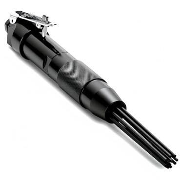 Imagem de RXLIFE Escalador compacto de agulha de ar, ferramenta de remoção de ferrugem de tinta movida a ar, pistola de agulha de limpeza de remoção de escória de solda pneumática, com 12 agulhas de ar de 3 mm