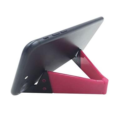 Imagem de Suporte de laptop dobrável para desktop, acessórios de suporte, suporte de celular para almofada de celular (rosa vermelha)