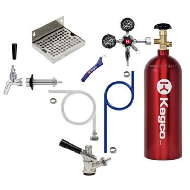 Imagem de Kegco Kit de Kegerator de cerveja de alta qualidade para montagem em porta de nível comercial com tanque de CO2 de 2,3 kg MPPSCK-5T