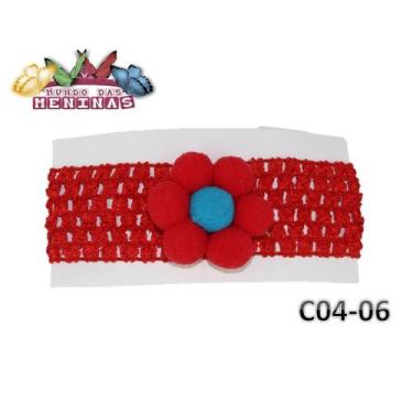 Imagem de 1 Faixa De Crochê /tricô Para Bebê mod 04 - mun, vermelho