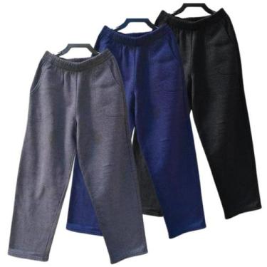 Imagem de Kit 3 calças de moletom infantil junvenil escolar dalri 079 do 4 ao 14
