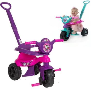 Imagem de Triciclo Infantil Passeio Patrulha Menina Canina Empurrador - Kendy Br