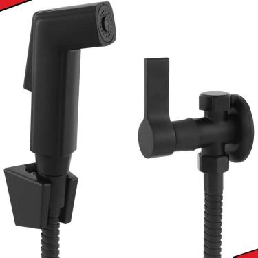Imagem de Ducha Higiênica Intima Completa 2 Saídas Preto Fosco Black