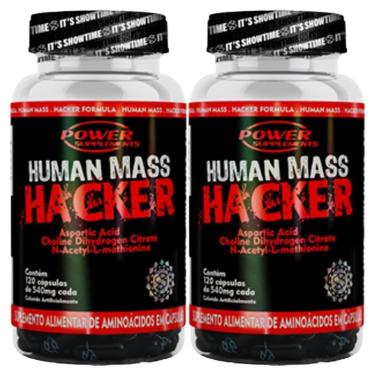 Imagem de Kit 2X Human Mass Hacker - 120 Cápsulas - Power Supplements-Masculino
