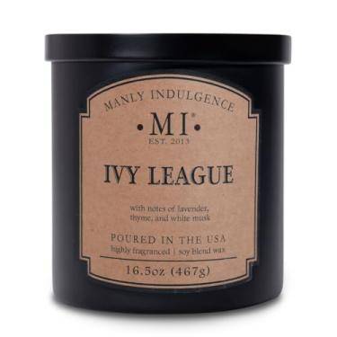 Imagem de Manly Indulgence Ivy League velas perfumadas para homens, 2 pavios, 500 ml, cera de mistura de soja premium, queima de 60H, velas perfumadas para casa - Feito nos EUA