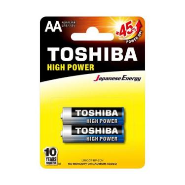 Imagem de Pilha Alcalina AA Pequena 2 Unidades Toshiba LR6GCP