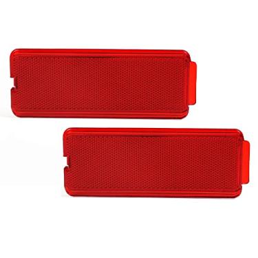 Imagem de PIT66 Painel de acabamento de porta refletor de porta traseira frontal interior compatível com Ford Super Duty F250 F350 F450 F550/2000-2005 Excursion Red Premium 2PCS