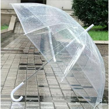 Imagem de Guarda-Chuva Transparente Automático – Sombrinha Resistente com Cabo Bengala(6)