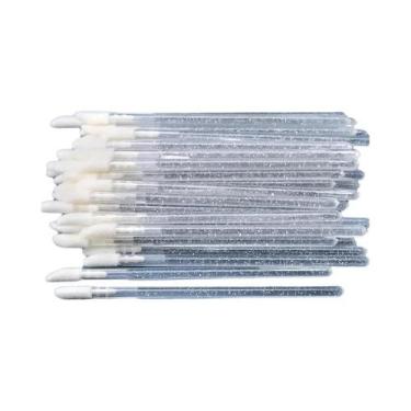 Imagem de 50 Peças De Escovas De Cílios De Cristal, Aplicadores De Máscara Para 