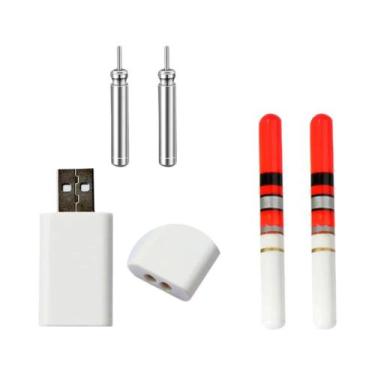 Imagem de Boia De Pesca LED Recarregável CR322 Luminosa Com Bateria 3V Carregame