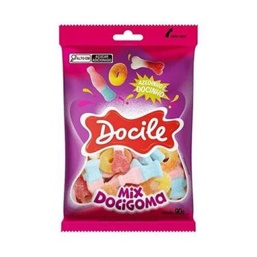 Imagem de 2 Pacotes Docigoma Bala de Goma Mix Azedo e Doce 90g, 1 unidade
