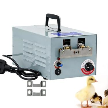 Imagem de CNAOHGHN MáQuina AutomáTica Para Corte De Bico De Frangos,MáQuina EléTrica Para Corte De Bico De Aves Com Contador,Tesoura Para Corte De Bico De Pintinhos Com 2 LâMinas,1500-1800 PeçAs/Hora