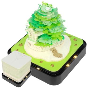 Imagem de Calendário 3D 2025, bloco de rasgo, calendário com luz de LED, calendário rasgável, escultura, calendário de mesa 2025, arte 3D, bloco de notas criativo, presente de artesanato para decoração de mesa