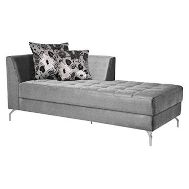 Imagem de Chaise Longue News Veludo Cinza
