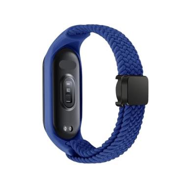 Imagem de EKSIL Pulseira trançada para Xiaomi Mi Band 8 pulseira elástica de nylon solo com fivela magnética para relógio Miband 8 NFC, For Miband 7 6 5 4 3, Ágata