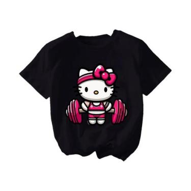 Imagem de Camiseta De Algodão Feminina Com Estampa Da Hello Kitty Para O Verão, 