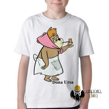 Imagem de  Camiseta Infantil ou adulto  Hanna Barbera Dona Ursa Blusa Criança to