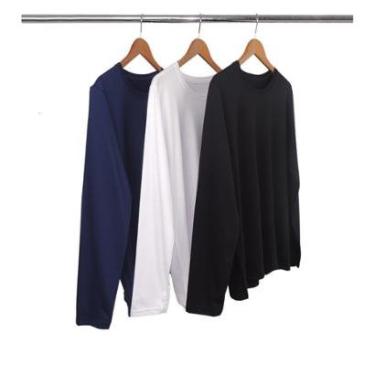 Imagem de Kit 3 Camisetas Masculinas Manga Longa Sortido-Masculino