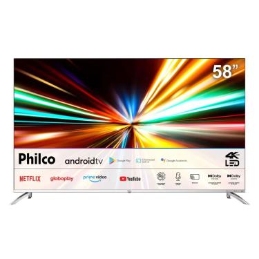 Imagem de Smart TV Led 58" 4K Philco Ultra HD Android PTV58G7PAGCSBL Prata