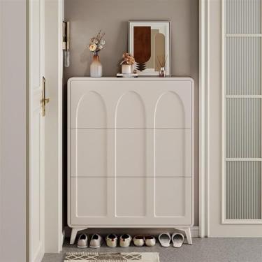 Imagem de Armário de sapatos para entrada estreito armário de sapatos estreito armário de sapatos oculto rack de armazenamento independente organizador de armazenamento estreito 3 camadas porta de entrada