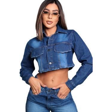 Imagem de Jaqueta Jeans Feminina Cropped com Bordado Premium-Feminino