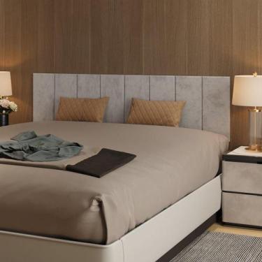 Imagem de Cabeceira Modular Estofada Adesiva Autocolante Queen 160cm - Via Nossa