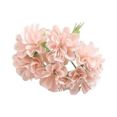 Imagem de Buquê De Mini Flores De Cravo De Seda 6 Peças Para Decoração De Casa, 