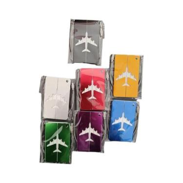 Imagem de Etiqueta De Bagagem De Viagem Em Liga De Alumínio De Cor Sólida, Anti-