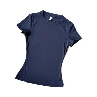 Imagem de Conjunto De Yoga Sem Costura Para Mulheres, Top Cropped De Manga Curta