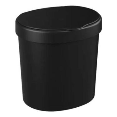 Imagem de Lixeira Com Tampa Para Pia Preto 4 Litros - 10902-0008 - Coza