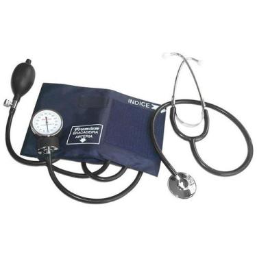 Imagem de Kit Enfermagem Acadêmico Esfigmomanômetro + Estetoscópio Premium - ESF