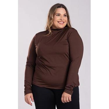 Imagem de Blusa Cacharréu Feminina Manga Longa Plus Size Térmica Peluciada - Ser