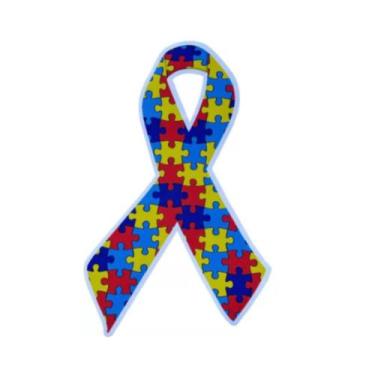 Imagem de Adesivo em Vinil para Automóvel Conscientização Autismo, Autista a Bor