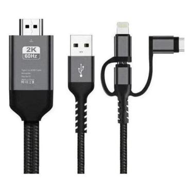 Imagem de Cabo Adaptador hdmi Compativel Samsumg Motorola Cabo USB Tipo C Cabo C