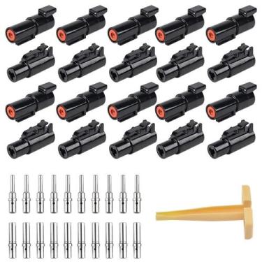 Imagem de Kit JRready ST6338 Deutsch DTHD de 1 pino à prova d'água 12-16AWG