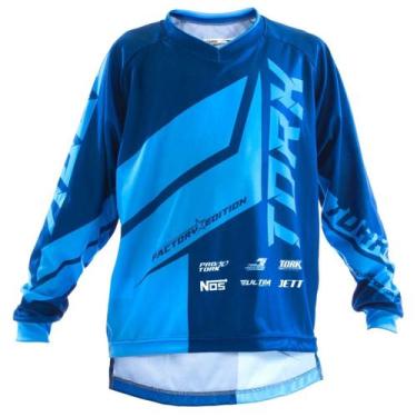 Imagem de Camisa Infantil Motocross Trilha - Pro Tork Factory Edition, Azul, Azu