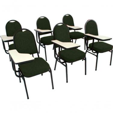 Imagem de Kit Com 6 Cadeiras Para Auditórios Linha Hotel Verde