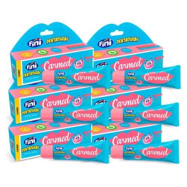 Imagem de Kit 6 Unidades Hidratante Labial Carmed Fini Dentaduras Efeito Gloss 1